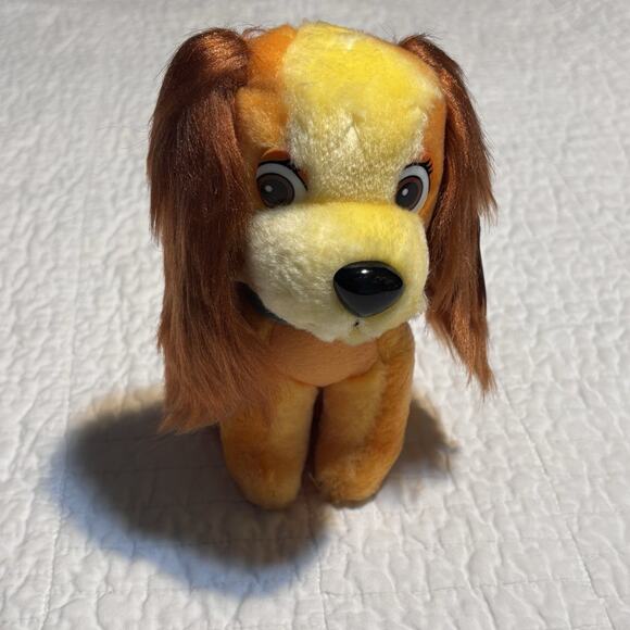 VTG 1980s Disney Plush Lot (5) Pinocchio Dumbo Bambi Lady 101 Dalmatians NWT - Picture 3 of 10